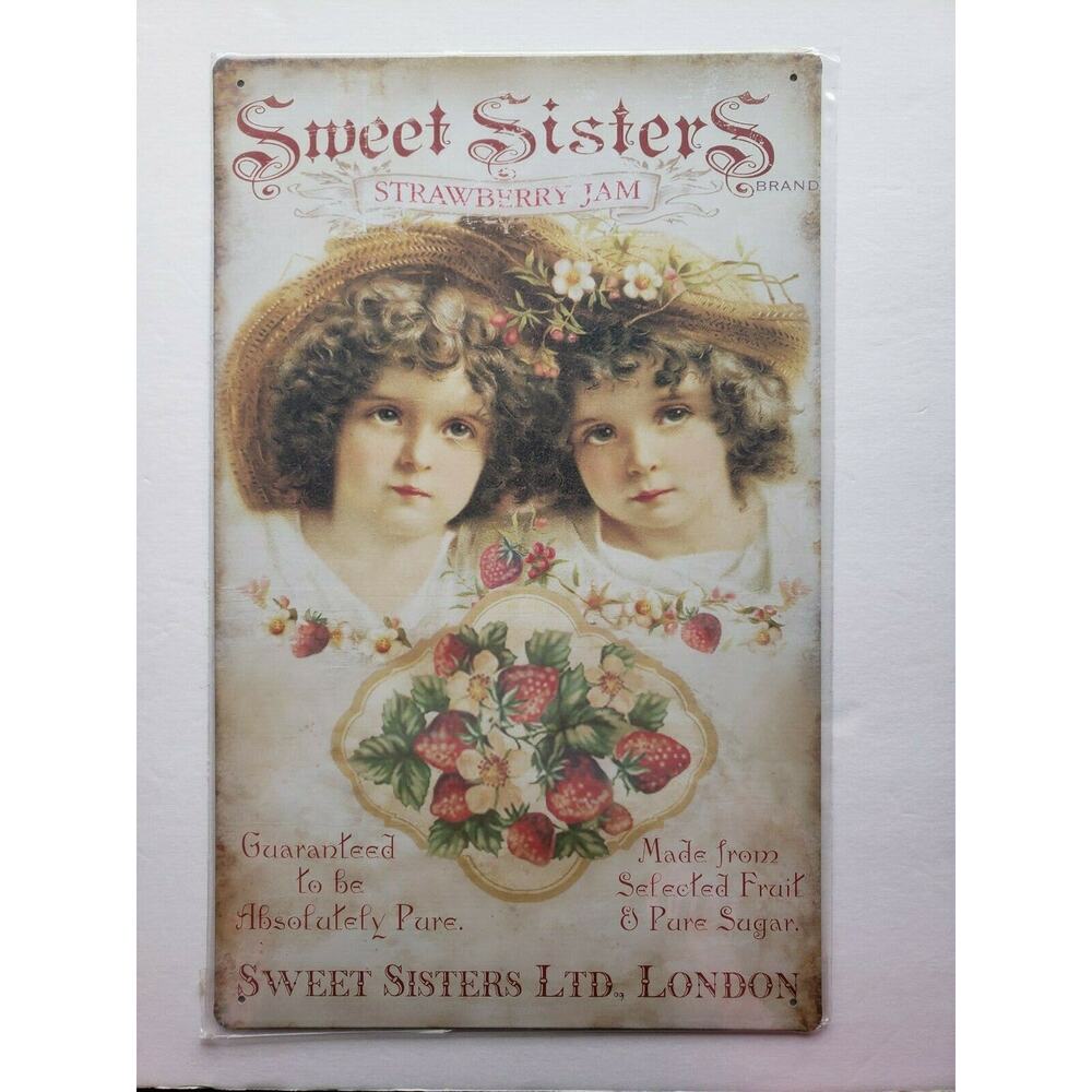 Sweet Sisters Strawberry Jam‎ 16 x10 Ohio Wholesale Inc.Rustic Metal Signs 26689